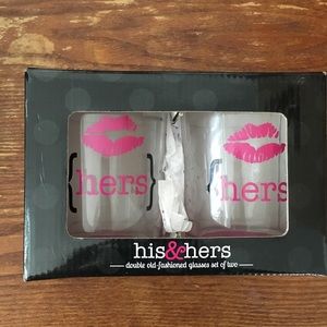 Hers & Hers Drinking Glasses